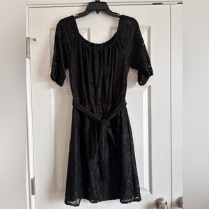 White House Black Market Black Lace Mini Dress